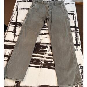 Hollister Epic Flex Loose Carpenter Cargo Jeans 30 X 30 Ripstop Denim Olive